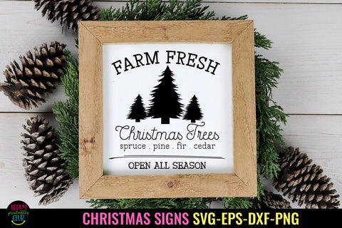 Farm Fresh Christmas Trees SVG I Christmas Sign SVG SVG Happy Printables Club 