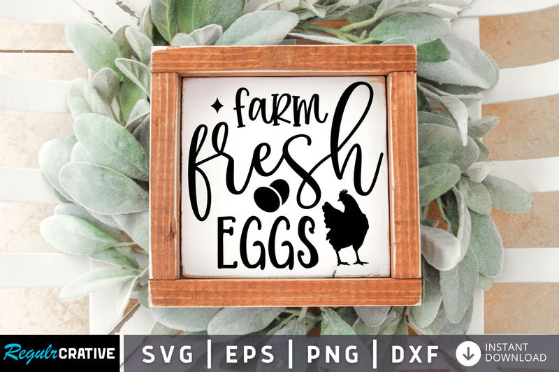 Farm fresh eggs SVG design SVG Regulrcrative 