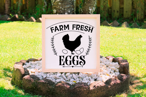 Farm Fresh Eggs SVG I Farmhouse Sign SVG I Country Signs SVG Happy Printables Club 