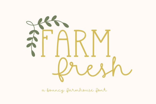 Farm Fresh, Farmhouse Font for Cricut, Handwritten Lettering Font Designing Digitals 