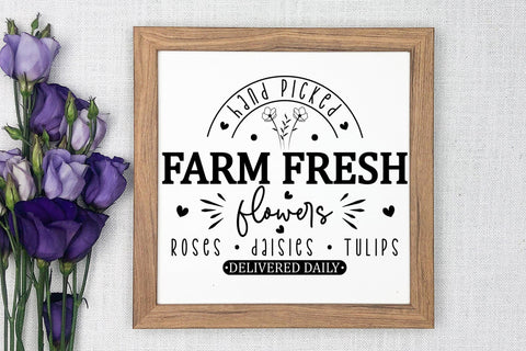 Farm Fresh Flowers | Farmhouse Valentine SVG SVG CraftLabSVG 