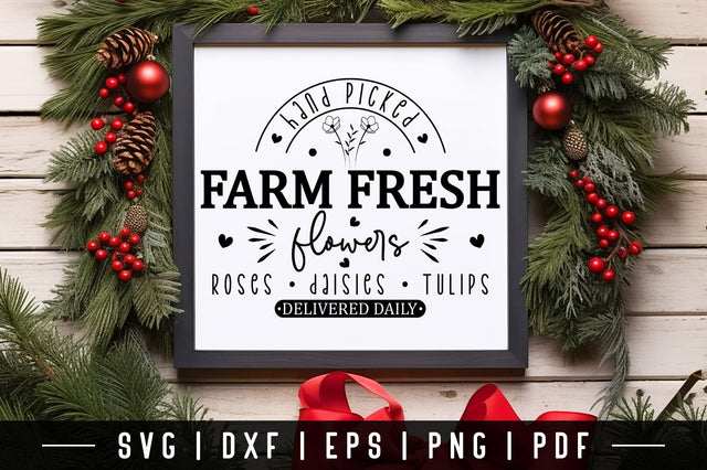 Farm Fresh Flowers | Farmhouse Valentine SVG SVG CraftLabSVG 