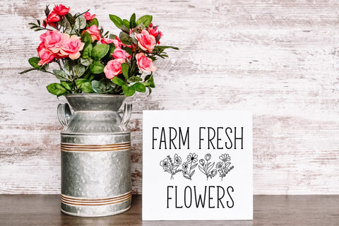 Farm Fresh Flowers I Spring Quotes SVG SVG Ikonart Design Shop 