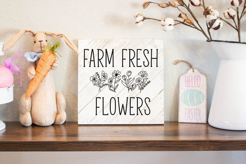 Farm Fresh Flowers I Spring Quotes SVG SVG Ikonart Design Shop 