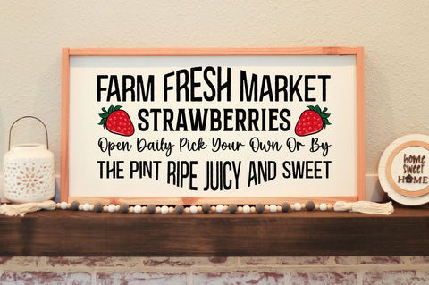 Farm fresh market strawberries svg design SVG Regulrcrative 