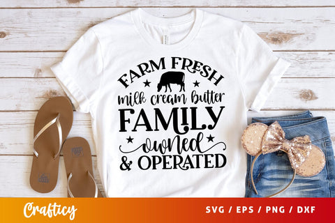 Farm fresh milk cream butter family owned and operated SVG Design SVG Designangry 