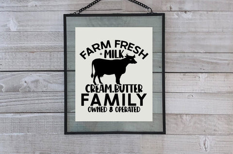 Farm fresh milk cream butter family SVG Design SVG Designangry 