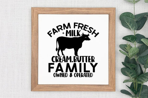 Farm fresh milk cream butter family SVG Design SVG Designangry 
