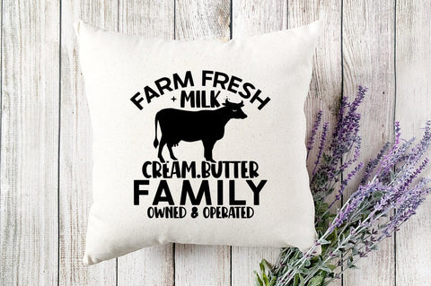 Farm fresh milk cream butter family SVG Design SVG Designangry 
