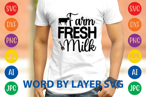 Farm Fresh Milk SVG DESIGN SVG Rafiqul20606 