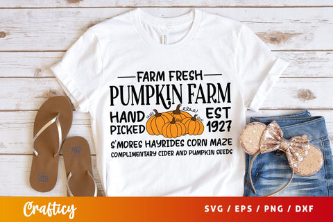 Farm fresh pumpkin farm handpicked est 1927 SVG Design SVG Designangry 