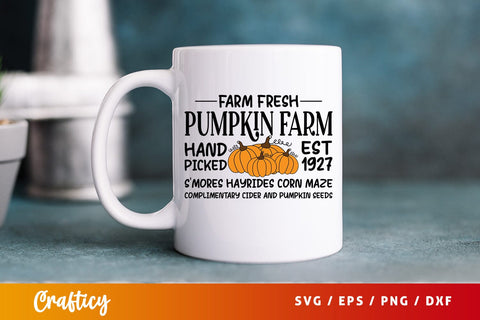 Farm fresh pumpkin farm handpicked est 1927 SVG Design SVG Designangry 