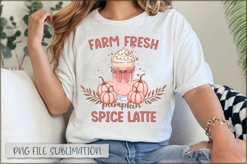 Farm fresh pumpkin spice latte Sublimation Sublimation Shetara Begum 