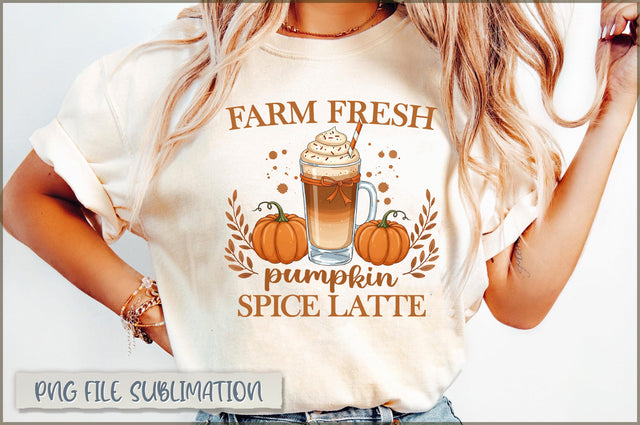 Farm fresh pumpkin spice latte Sublimation Sublimation Shetara Begum 