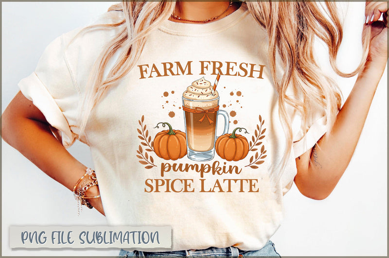 Farm fresh pumpkin spice latte Sublimation Sublimation Shetara Begum 