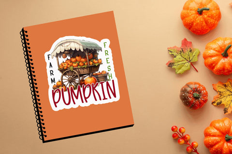 Farm fresh pumpkin Sticker Design Sublimation Regulrcrative 