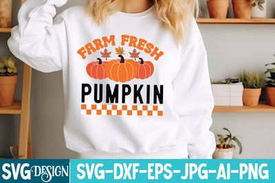Farm Fresh Pumpkin SVG Design,Farm Fresh Pumpkin Quotes ,Thanksgiving SVG Quotes , Thanksgiving SVG Design , Fall SVG Design, Autumn SVG Cut File SVG BlackCatsMedia 