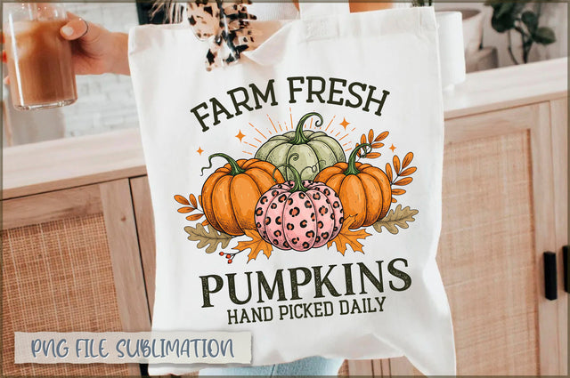 Farm Fresh Pumpkins hand picked daily Tote Bag Sublimation Shetara Begum 