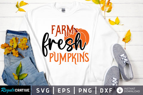 Farm fresh pumpkins svg design SVG Regulrcrative 