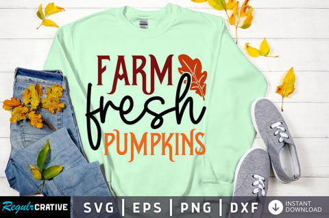 Farm fresh pumpkins svg design SVG Regulrcrative 
