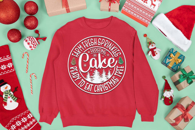 Farm fresh sprinkles frosting cake svg, Christmas svg, Cut files, Christmas Cricut, Christmas Holiday, Svg, T-shirt, T-shirt svg, USA holiday svg, Craft SVG Isabella Machell 