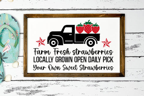 Farm fresh strawberries locally SVG Design SVG Regulrcrative 