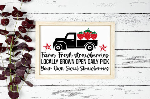 Farm fresh strawberries locally SVG Design SVG Regulrcrative 