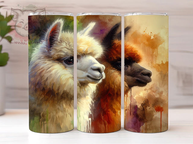 Farm Fuzzy Alpaca Tumbler Wrap, Alpaca Tumbler, Sublimation Design, Cute Animals, Farm Decor, Animal Lover Gift, Fuzzy Creatures Sublimation Lara' s Designs 