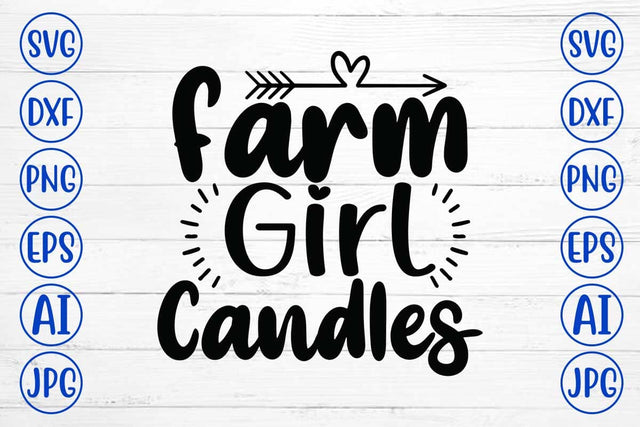 Farm Girl Candles SVG Design SVG Syaman 