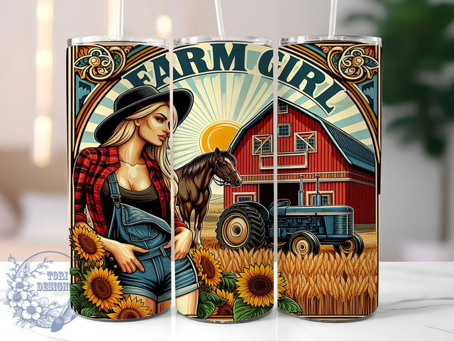 Farm Girl Country Life Tumbler Wrap, Country Life Tumbler Wrap, 20oz Sublimation Tumbler, Rustic Farm Tumbler, Cowgirl Aesthetic Tumbler, Western Country Design, Barn Life Tumbler Sublimation ToriDesigns 