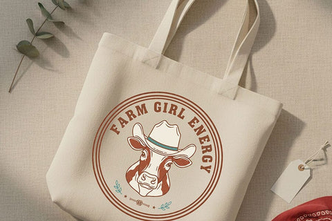 Farm Girl Energy Png, Western Cowgirl Sublimation Design, Country Girl Shirt Png, Rodeo Boutique Clipart, Rustic Western Badge Design SVG TiffsCraftyCreations 