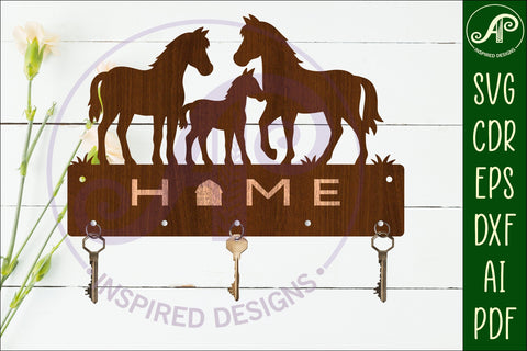 Farm Horse Key holder designs for laser cut and metal cutting SVG APInspireddesigns 
