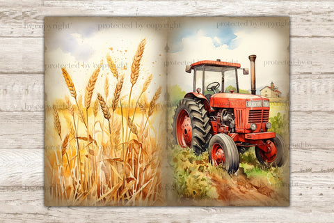 Farm Junk Journal Pages | Countryside Printable SVG GlamArtZhanna 