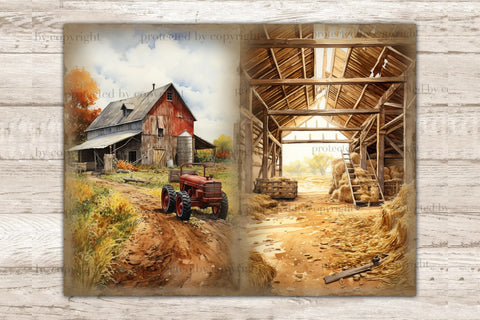 Farm Junk Journal Pages | Countryside Printable SVG GlamArtZhanna 