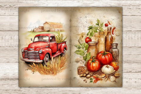 Farm Junk Journal Pages | Countryside Printable SVG GlamArtZhanna 