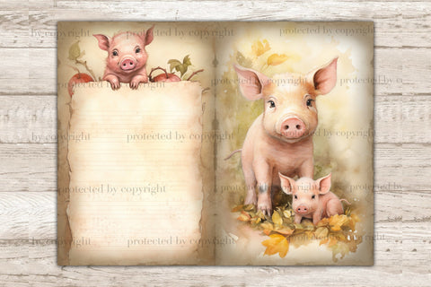 Farm Junk Journal Pages | Countryside Printable SVG GlamArtZhanna 