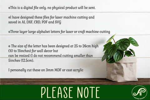 Farm Large B wall Letter 3 layer sign SVG APInspireddesigns 