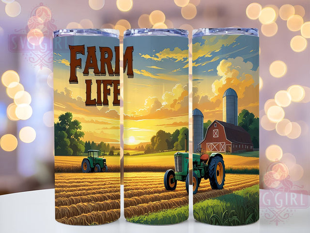 Farm Life 20oz Tumbler Wrap, Life is Better on the Farm, 20oz Sublimation Wrap, Country Living Gift, Rustic Farmhouse Decor, Custom Farm Tumbler, Farm Animal Drinkware Sublimation SvggirlplusArt 