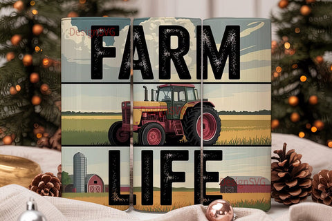 Farm Life 20oz Tumbler Wrap Sublimation DesignSVG 