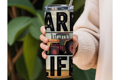 Farm Life 20oz Tumbler Wrap Sublimation DesignSVG 