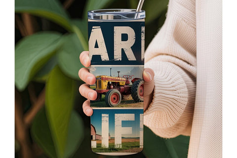 Farm Life 20oz Tumbler Wrap Sublimation DesignSVG 
