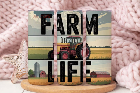 Farm Life 20oz Tumbler Wrap Sublimation DesignSVG 