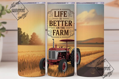 Farm Life 20oz Tumbler Wrap Sublimation sassyprint 