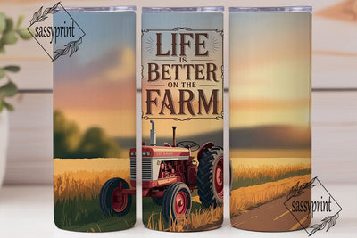 Farm Life 20oz Tumbler Wrap Sublimation sassyprint 