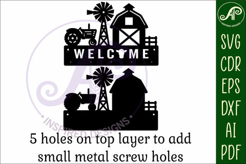 Farm scene Key holder designs SVG APInspireddesigns 