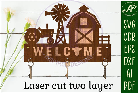 Farm scene Key holder designs SVG APInspireddesigns 