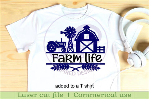 Farm scene name sign svg laser cut file SVG APInspireddesigns 