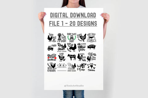 Farm SVG Bundle | Farmhouse Quotes SVG | Farm Bundle SVG TonisArtStudio 