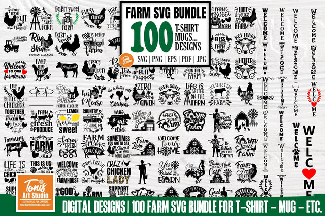 Farm SVG Bundle | Farmhouse Quotes SVG | Farm Bundle SVG TonisArtStudio 