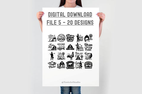 Farm SVG Bundle | Farmhouse Quotes SVG | Farm Bundle SVG TonisArtStudio 
